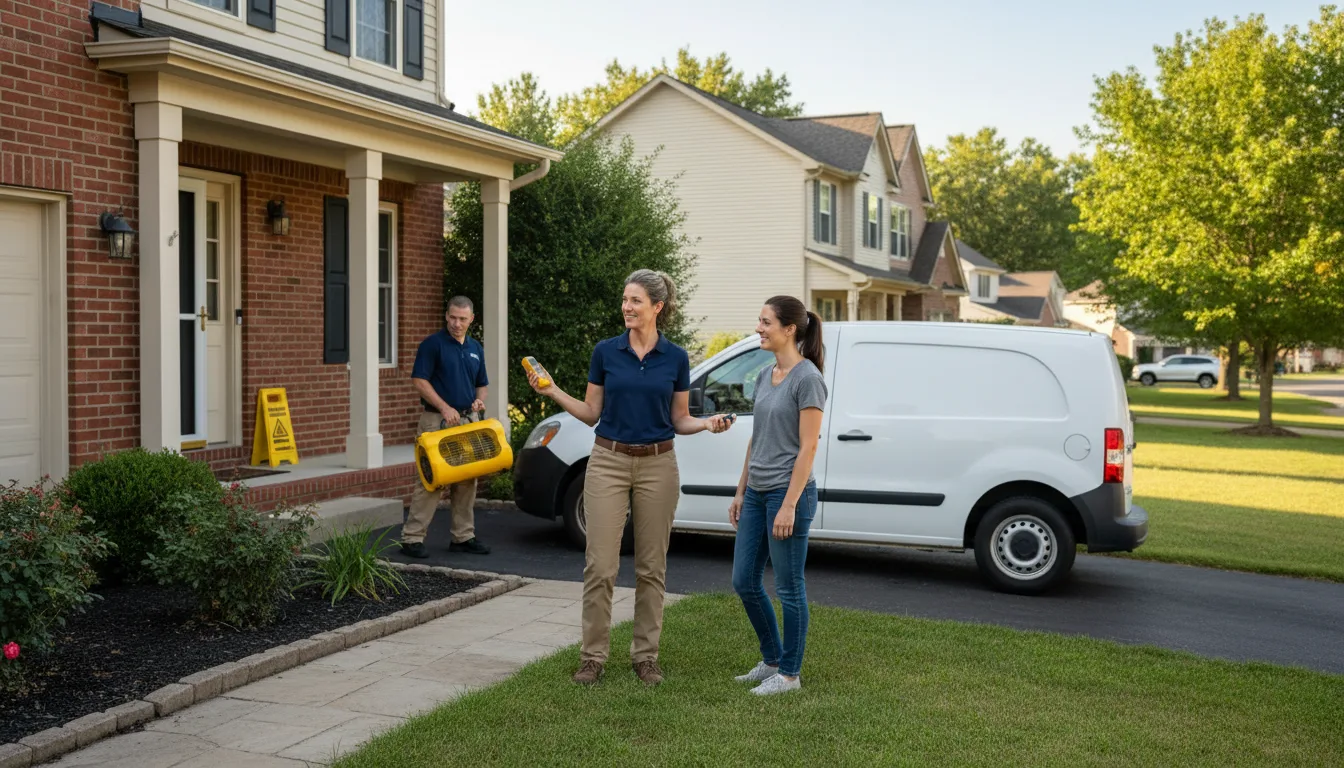 Residential water damage restoration in North Henderson, IL